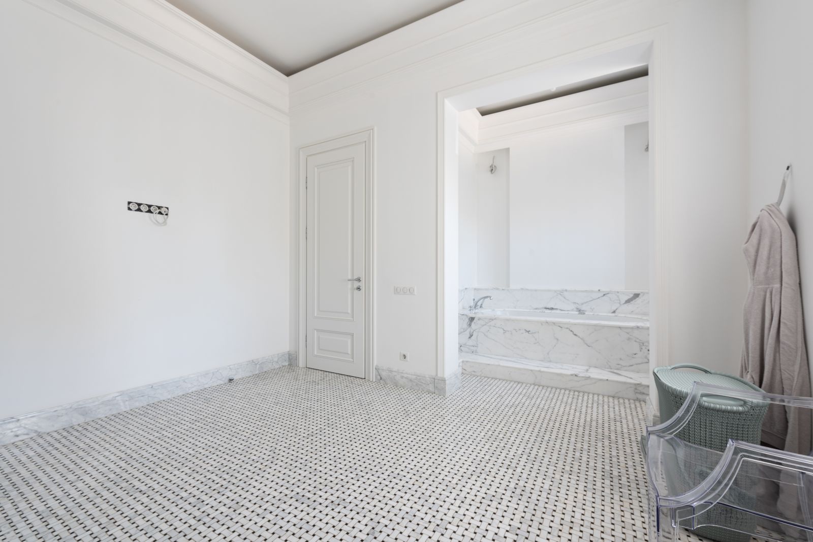 The bathroom before work started